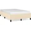 vidaXL Vidaxl Cadre De Lit Sans Matelas Crème 120x190 Cm Tissu