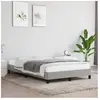 vidaXL Vidaxl Cadre De Lit Sans Matelas Gris Clair 120x190 Cm Tissu