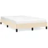 vidaXL Vidaxl Cadre De Lit Sans Matelas Crème 120x190 Cm Tissu