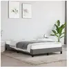 vidaXL Vidaxl Cadre De Lit Sans Matelas Gris Foncé 120x190 Cm Tissu