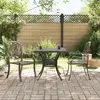 vidaXL Ensemble de bistrot 3 pcs bronze aluminium coulé