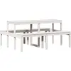 vidaXL Table de pique-nique blanc 160x134x75 cm bois massif de pin