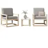 vidaXL Salon de jardin 3 pcs bois massif de pin