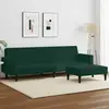 vidaXL Ensemble de canapés 2 pcs vert foncé velours