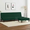 vidaXL Ensemble de canapés 2 pcs vert foncé velours