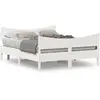 vidaXL Cadre de lit et tête de lit blanc 140x190 cm bois de pin massif