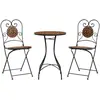 vidaXL Ensemble de bistro mosaïque terre cuite fer et céramique