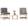 vidaXL Salon de jardin 3 pcs bois massif de pin