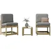 vidaXL Salon de jardin 3 pcs bois de pin imprégné