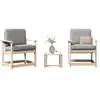 vidaXL Salon de jardin 3 pcs bois massif de pin