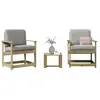 vidaXL Salon de jardin 3 pcs bois de pin imprégné
