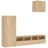 vidaXL Unités murales TV 4 pcs chêne sonoma bois d'ingénierie