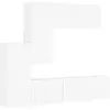 vidaXL Unités murales TV 5 pcs blanc bois d'ingénierie