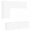 vidaXL Unités murales TV 5 pcs blanc bois d'ingénierie