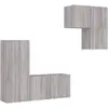 vidaXL Unités murales TV 4 pcs sonoma gris bois d'ingénierie