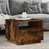 vidaXL Table basse avec lumières LED chêne fumé 50x49x40 cm