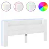 vidaXL Armoire tête de lit avec LED blanc 220x16,5x103,5 cm