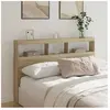 vidaXL Armoire tête de lit avec LED chêne sonoma 160x17x102 cm