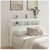 vidaXL Armoire tête de lit avec LED blanc 140x17x102 cm