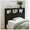 vidaXL Armoire tête de lit avec LED noir 120x17x102 cm