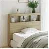 vidaXL Armoire tête de lit avec LED chêne sonoma 120x17x102 cm