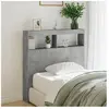 vidaXL Armoire tête de lit avec LED gris béton 100x17x102 cm