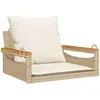 vidaXL Balancelle avec coussins beige 63x62x40 cm résine tressée
