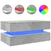 Non communiqué vidaXL Table basse avec lumières LED gris béton 90x50x40 cm