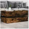 vidaXL Table basse avec lumières LED chêne fumé 90x50x40 cm