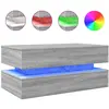 Non communiqué vidaXL Table basse avec lumières LED gris sonoma 90x50x40 cm