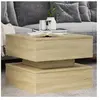 vidaXL Table basse avec lumières LED chêne sonoma 50x50x40 cm