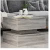 vidaXL Table basse avec lumières LED sonoma gris 50x50x40 cm