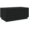 vidaXL Table basse avec lumières LED noir 90x50x40 cm