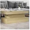vidaXL Table basse avec lumières LED chêne sonoma 90x50x40 cm