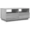 vidaXL Table basse avec lumières LED sonoma gris 90x49x40 cm