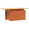 vidaXL Table de jardin cire marron 100x50x75 cm bois massif de pin