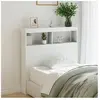 vidaXL Armoire tête de lit avec LED blanc 100x17x102 cm