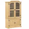 vidaXL Vitrine en verre Corona 103,5x42x180 cm bois de pin massif