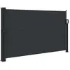vidaXL Auvent latéral rétractable noir 120x300 cm