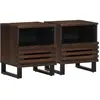 vidaXL Tables de chevet 2 pcs 40x33x46 cm Bois de manguier solide
