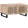 vidaXL Table basse blanc 80x51x40 cm bois de manguier massif