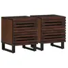 vidaXL Tables de chevet 2 pcs 40x33x46 cm Bois de manguier solide