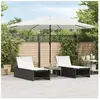 vidaXL Parasol de jardin avec mât en acier blanc 388x388x248 cm