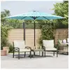 vidaXL Parasol de jardin avec mât en acier bleu 288x288x225 cm