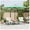 vidaXL Parasol de jardin avec mât en acier vert 288x288x225 cm