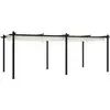 vidaXL Tonnelle de jardin avec toit rétractable crème 3x6 m aluminium