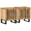 vidaXL Tables de chevet 2 pcs 40x33x46 cm bois massif de manguier brut