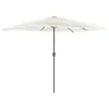 vidaXL Parasol de jardin avec mât en acier blanc 300x200x250 cm