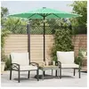 vidaXL Parasol de jardin avec mât en acier vert 223x223x213 cm