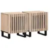 vidaXL Tables de chevet 2 pcs 40x33x46 cm bois manguier massif blanchi